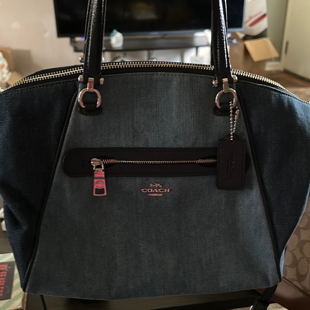 Small denim coach crossbody